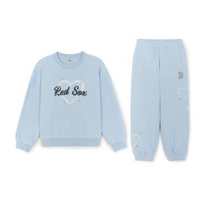 MLB 키즈 스트릿 하트 아트웍 여아 맨투맨세트 (7FS2H0356-43SBM)