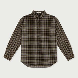 행텐 HC04 체크 패턴 오버 셔츠_네이비 10540-020-827