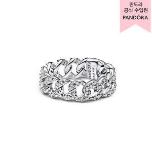 [판도라(주얼리)][백화점 보증서 제공] 파베 큐반 체인 링 193557C01
