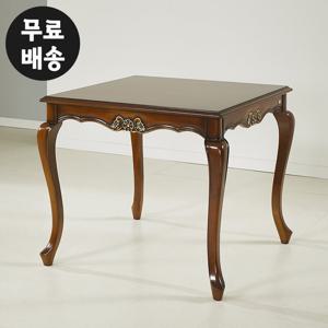 라즈 엔틱 식탁 테이블 원목 탁자 카페 2인 브라운