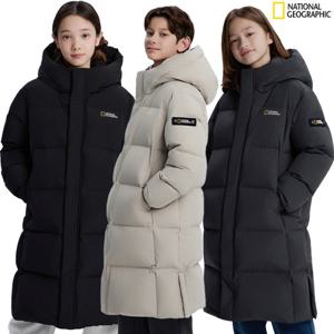 내셔널지오그래픽키즈 카이만 롱 구스 다운 점퍼 K254UDW340