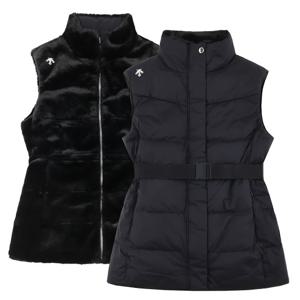 데상트 여성 셰르파 리버서블 덕 다운 베스트 SP422SDVO6BLK