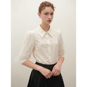 [샤틴]진주 포인트 퍼프 블라우스/S253B253