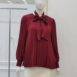 [미니멈]플리츠 타이 블라우스 (MXDAWB1250 WN)_IC