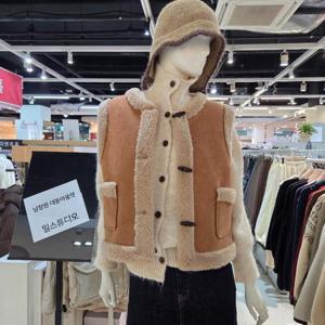 밀스튜디오 DP02 양모 무스탕 조끼 LRBVTR100