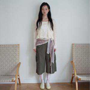 [써스데이아일랜드][여성] 시스루 오픈형 블라우스 T256MBL137W