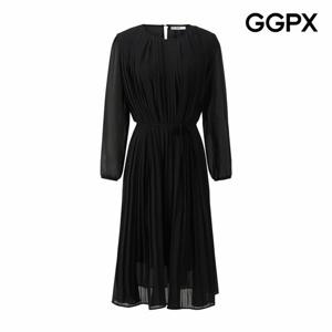 [GGPX] 플리츠 쉬폰 리본 원피스 (GP9OP023F)