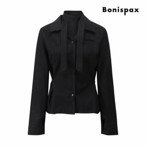 [보니스팍스] 타이 테일러드 핀턱 셔츠 (XPBSH001M0)