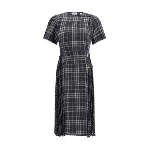 버버리 체크 울 블랜드킬트 미디 드레스 8116016 C3840 GREY