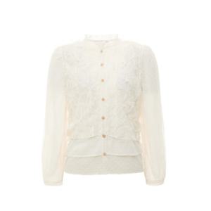 [샤틴]레이스 뷔스티에 도트 블라우스/S254B268