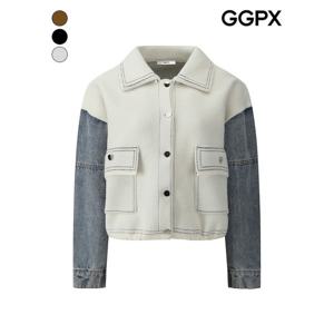 [GGPX]데님 소매 스티치 빅 포켓 부들이 자켓 (GPAJK021F)