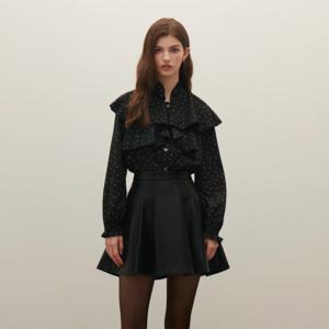 [샤틴]도트 러플카라 블라우스/S254B257