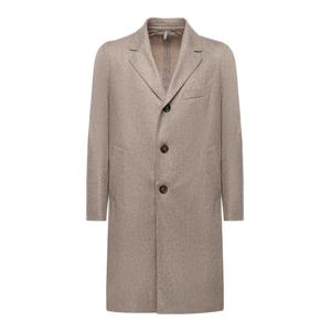 [BIAGIO SANTANIELLO] 라프리마 남성 니 Length 싱글브레스티드 울 블렌드 코트 E2718F10P 베이지 /8