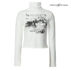 나인식스뉴욕  유니크 프린팅 기모 폴라 티셔츠 (NQ1TS004M0)