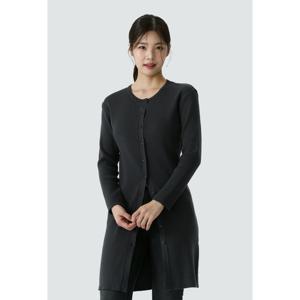 여성) 라운드넥 긴기장 골지 니트 가디건 AP4WSC760-CH