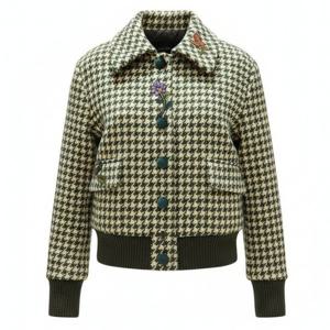 [비꼴리끄(여성)]울 지도리 자수 봄버 자켓 B244WJ2010