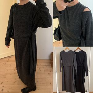 나야홍 / 위쉬몰 MO 숄더컷팅레이어원피스(V942H512) 빅사이즈