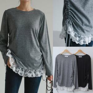 나야홍 / 위쉬몰 WB 옆셔링레이스단티셔츠(V956H601) 빅사이즈