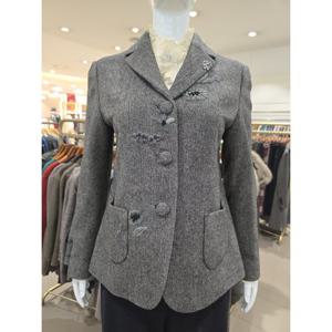 [비꼴리끄] 헤링본 자수 아웃포켓 재킷 B254WJ2040