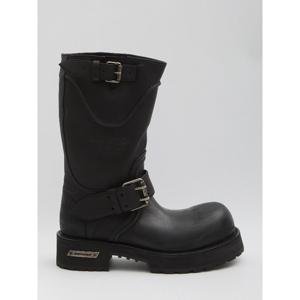 발렌시아가 가죽 버클 스트랩 베놈 부츠 833581WCAL1 1080