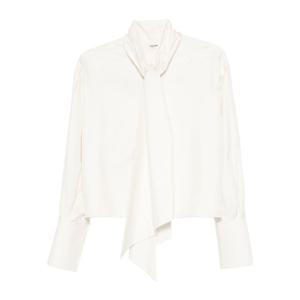 셀린느 타이 넥 버튼 커프스 실크 블라우스 RC095 0H2501RD