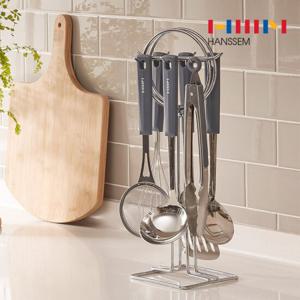 한샘몰x주은 주방용품 클로이 스텐 키친툴 7p 세트 그레이