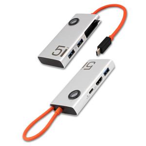 위즈플랫 WP510C 멀티 USB허브 일체형 알루미늄 방열 USB-C to HDMI 4K 60Hz PD 100W One Key 스크린 락