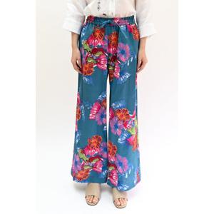 [비꼴리끄]린넨 프린트 밴딩 와이드 팬츠