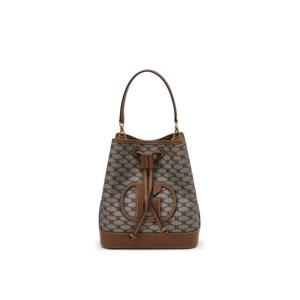 [헤지스ACC]H 레더 패치 시그니처 패턴 버킷백 HIBA4F113K2