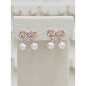 볼라레 세이브존03 볼라레 타마노리본진주 은침귀걸이 2color AGSSS1668A