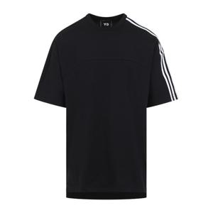 와이쓰리 크루넥 사이드 스트라이프 반팔 티셔츠 JN4986 BLACK