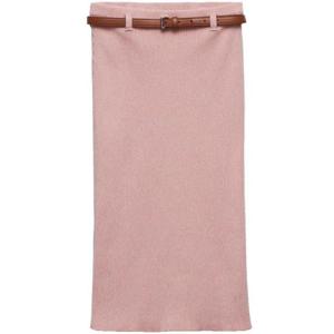 프라다 벨트 골지 미디 스커트 21506SOOO15HO