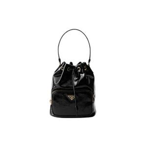 프라다 듀엣 나플락 페이턴트 레더 버킷백 블랙 1BH038-2DNT-F0002