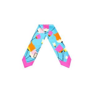 구찌 튤립 프린트 실크 넥 보우 블루 661495-3G001-4800