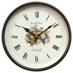 GB4268 메탈 브라운 장미 로마숫자 벽시계 제조한국
