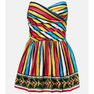 돌체앤가바나 러치드 스트라이프 미니드레스 P01061502