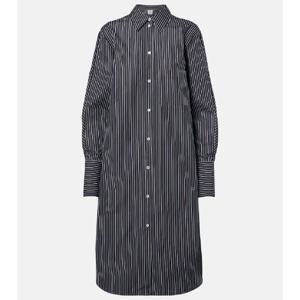토템 스트라이프 코튼 포플린 셔츠 드레스 P01075264