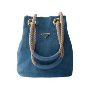 프라다 스몰 마리너 스웨이드 버킷백 아스트랄 블루 1BE082-2HAE-F0637