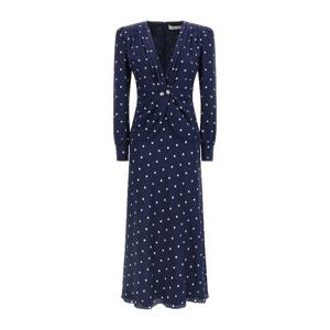 알레산드라리치 네이비 블루 화이트 폴카 도트 원피스 FABX4108