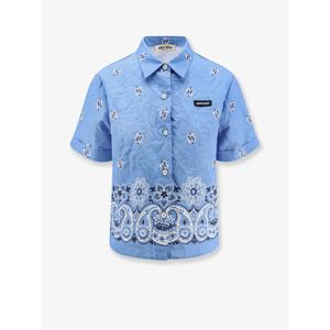 [MIU MIU] 라프리마 여성 셔츠 반다나 코튼 앤 린넨 MK1951SOOO 17XXF061M Bianco /12