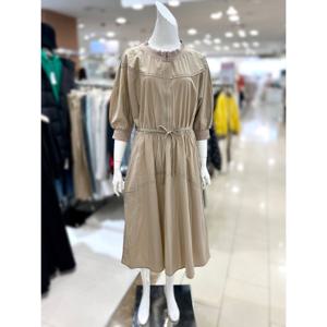 [트리아나]소매 볼륨 스트링 롱 원피스 AL2WA28_BK