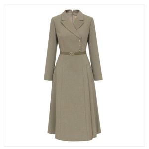 [미니멈]언발플리츠 사이드버튼 카라플레어원피스 MZCGWO8960