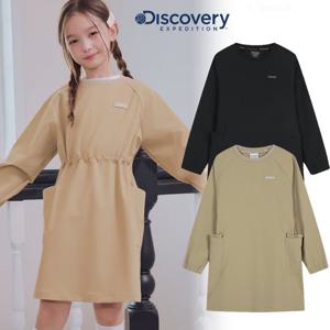 디스커버리키즈 DKOP11054 여아 우븐 포켓 원피스