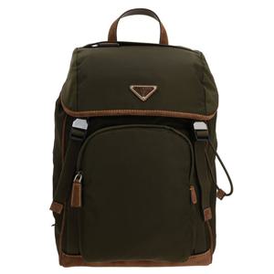 26 SS 프라다 카키그린 트라이앵글 로고 버클 패스너 백팩 2VZ135VHBF384