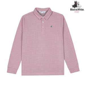 [블랙앤화이트] 남성 자카드 티셔츠 9395GBJP_PINK