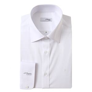 [듀퐁셔츠] 25 F W (SE5FM12LS905SWH) 화이트 기본무지 스판 긴소매 일반핏 셔츠