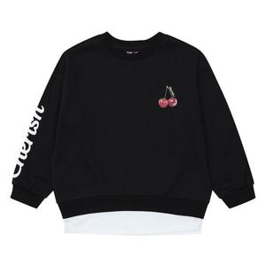 [소이]MARIO여아 기모 체리 레이어드 맨투맨 티셔츠 21W0456_BK