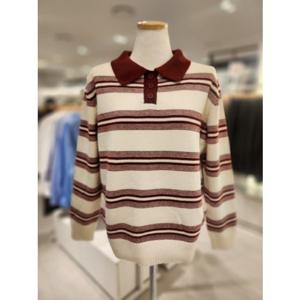 [SOUP]숲 스트라이프 카라 니트 (SBALK38)