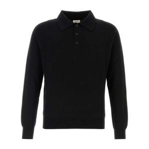 생로랑 울 니트 리브 커프스 폴로 스웨터 846122Y76XM 1000