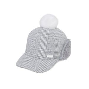 [와이드앵글]여성 CO 체크패턴 숏 이어캡 WWW25C11MK